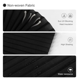 Maritown 2Pack No Drill Blinds- Stick on Blinds for Windows Blinds No Drilling, Temporary Blinds for Windows Light Filtering Privacy Protection,Easy Fit Install(with 4 Clips) (Black, 60 * 150CM)