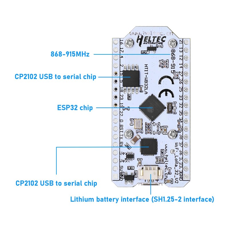 APKLVSR LoRa ESP32 Module, SX1276 LoRa V2 Board with OLED