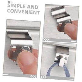 BUGUUYO 4pcs Wall Hook Vinyl Siding Hooks for Hanging Siding Hangers Deck Decorations Outdoor Stainless Steel Silver