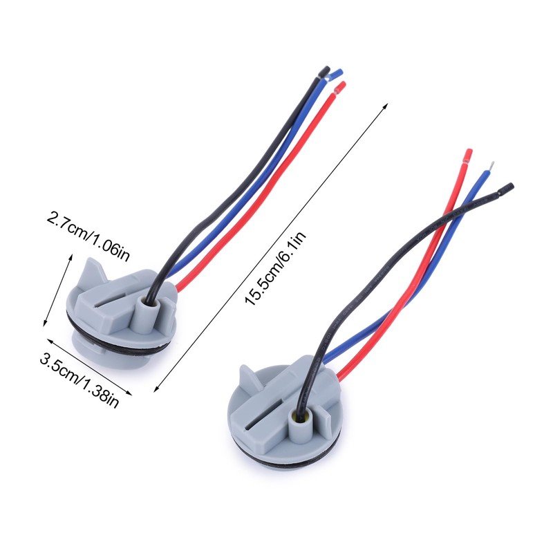 1157 LED Bulb Socket Plug, 4PCS Waterproof Turn Signal Brake