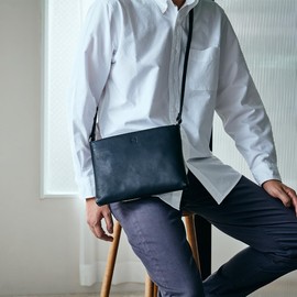 epe Sacoche Men's Shoulder Bag, Genuine Leather, Brand, Zippered, Leather, Large Capacity, Camel