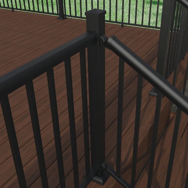 VersaRail Winchester Aluminum Rail Stair Bracket Kit, Matte Black