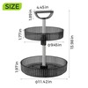 2-Tier Rotating Organizer with Handle – Adjustable Shelf, 360° Lazy