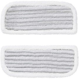 Woozoo Set of 2 Soft Pads, Absorbs Liquids, Polyester/Nylon, Hand Washable, for Electric Mop IC-M01 - Soft Pad MC-S01 - White