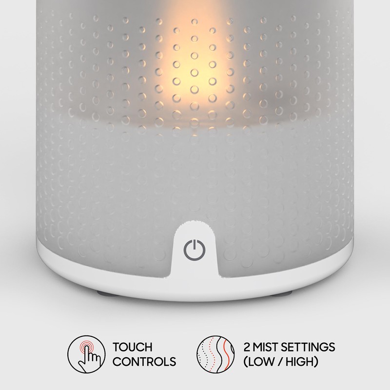 Sharper Image VOTIV 4 Ultrasonic Humidifier with Flameless Candlelight, Touch
