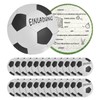 24Pcs Football Invitation Cards, Birthday Invitations For Boys, Round Football
