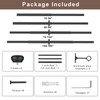 Heavy Adjustable Curtain Rod, 1 inch, 28-48 inch, Round Cap,