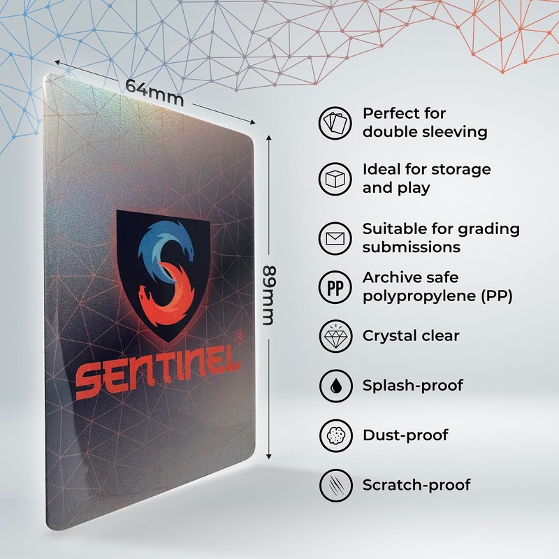 Sentinel® Exact Fit Card Sleeves (300 Pack) - Premium Quality