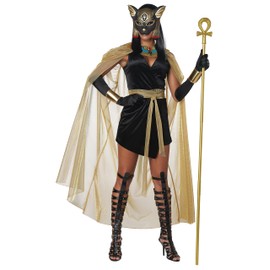 California Costumes 01450 Feline Goddess/Bastet Character Adult Sized Costumes, Solid, Black/Gold, Large