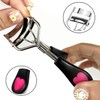 MERVK Stainless Steel Eyelash Curler with Built-in Comb Pinch Pain-Free