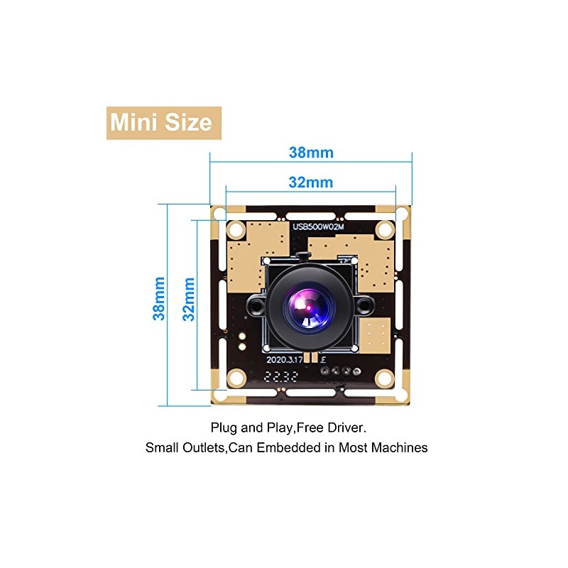 ELP 170 Degree Wide Angle USB 5 Megapixel Webcam Usb