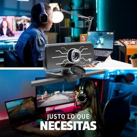 Vorago Cámara Web Game Factor WG400 Full HD 1080p 30fps USB con Micrófono y Luz LED Plug and Play