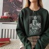 Munla The Reader Tarot Card Sweatshirt - Bookish Reading Witchy