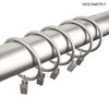 Rod Desyne 2 inch Curtain Rings w/Clip - Satin Nickel