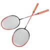 2 Player Badminton Racket Set Ferroalloy Integrated for Beginner Amateur