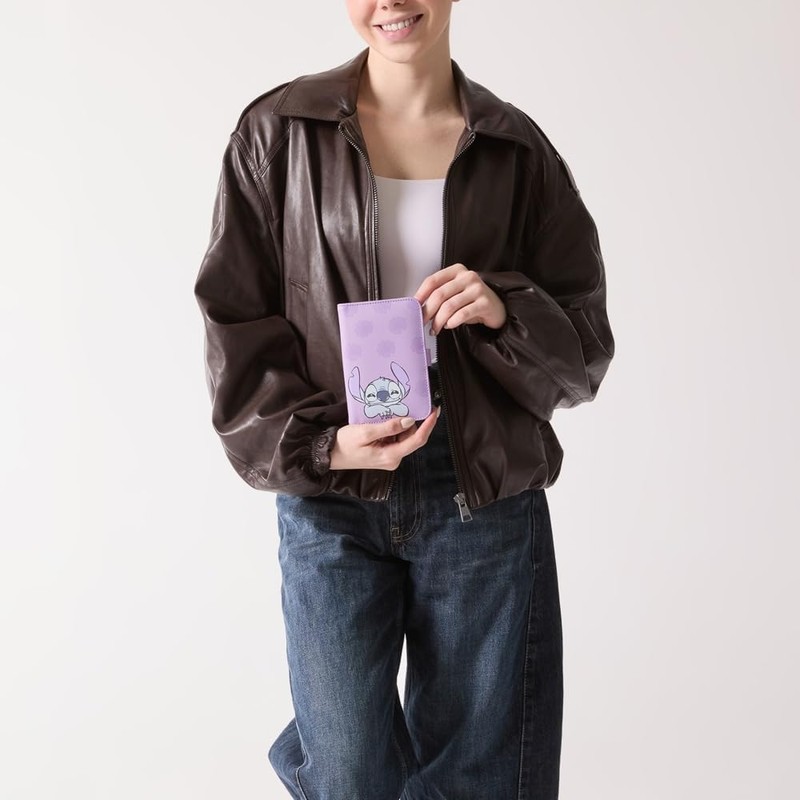 W Capsule Stitch Porta pasaporte para Mujer Morado ACWANSHI14CW