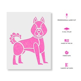Cartoon Akita Stencil - Dog Mom, Versatile for Dog Lovers' Crafts and Decor, Dog Decor