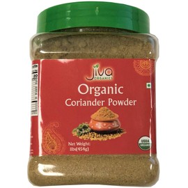 Jiva Organics Organic Coriander Powder 1 Pound Jar - 100% Natural & Non-GMO
