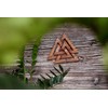Windalf Valknut Handmade Wall Decoration 24 cm Viking Wotans Knot