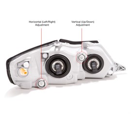 HEADLIGHTSDEPOT Halogen Headlights Compatible With Toyota Avalon 2000-2004 Includes Left Driver and Right Passenger Side Headlamps