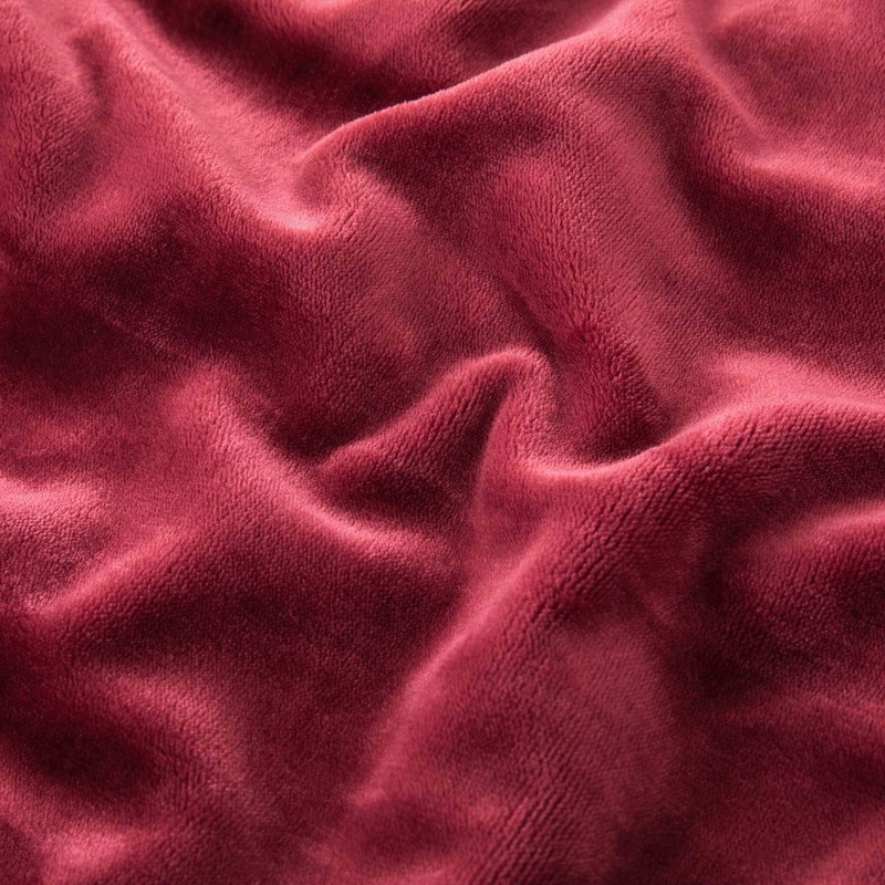 MOONLIGHT20015 Fleece Blanket Throws for Sofas - 400 GSM Burgundy