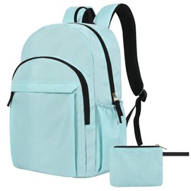 Lightweight Blue Backpack for School, Water Resistant Bookbag for Girls Boys, Travel Laptop Backpack, Work Backpack for Women, Backpack for College Students, Bookbag for High, Middle School