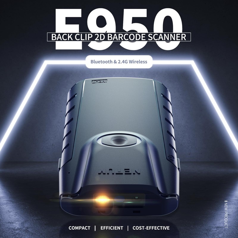 NETUM Bluetooth 2D Barcode Scanner, 3-in-1 Small Portable QR Bar