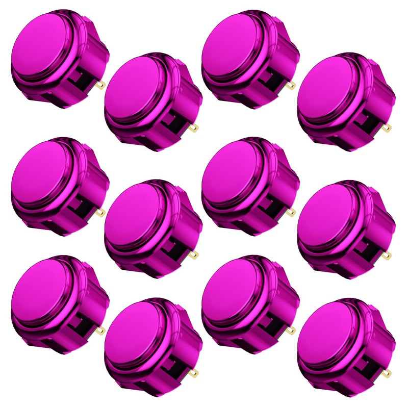QANBA Gravity KS Mechanical Arcade Buttons 24mm Snap-In Metallic Color