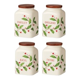 Lenox 895049 Holiday Cooking Spice Jars, Set of 4