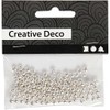 Wax Beads, D: 4 mm, silver, 150pcs
