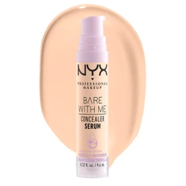 NYX Professional Makeup Concealer Serum, Skincare for Face and Body, Combats Dark Circles, Acne, Redness and Irritation, 24 Hours of Hydration, With Cica, Tremella Mushroom and Green Tea, Bare With Me, 9.6 ml, Shade: Caramel