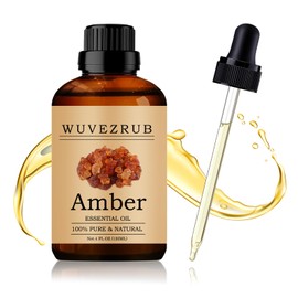 Wuvezrub Amber Essential Oil 120ML - 100% Pure and Natural Oils for Aromatherapy Diffuser - 4 Fl Oz/Amber