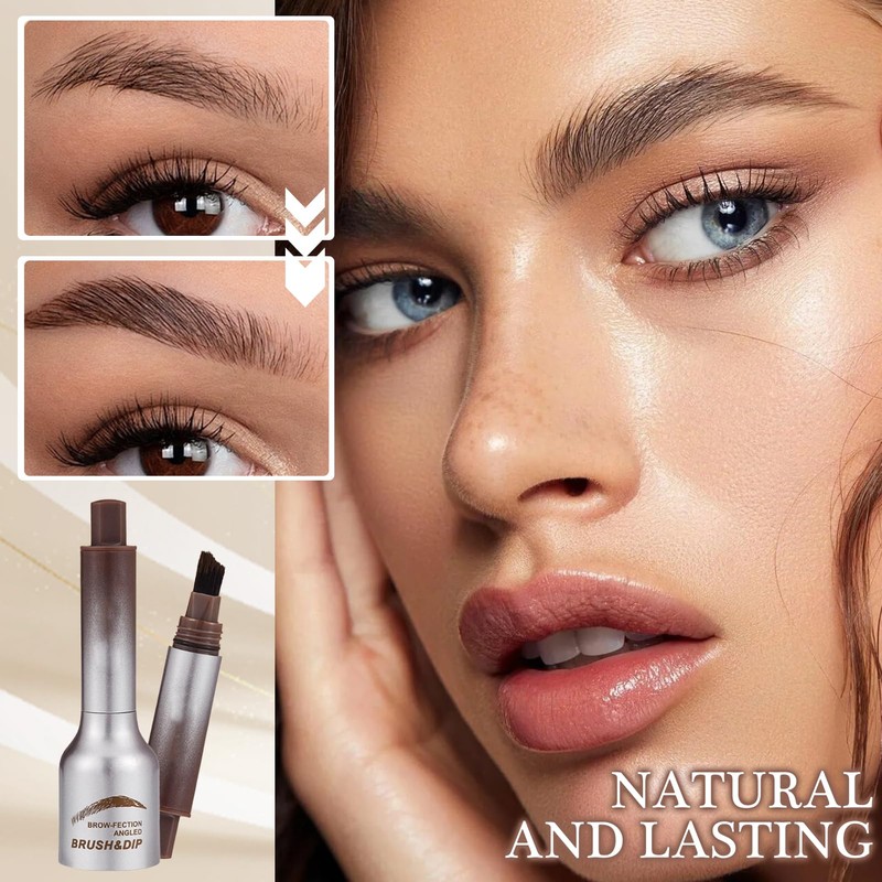Eyebrow Brush, Liquid Eyebrow Pencil, Waterproof Eyebrow Gel, Multifunctional Angled