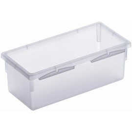Rotho Basic Modular Organiser Box 15 x 8 cm for Drawers, Plastic (PP) BPA-Free, Transparent, (15.0 x 8.0 x 5.0 cm)