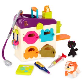 B. toys – Toy Vet Set For Toddlers, Kids – Pet Care – Pretend Play Set – Tools, Plush Toys – 2+ Years