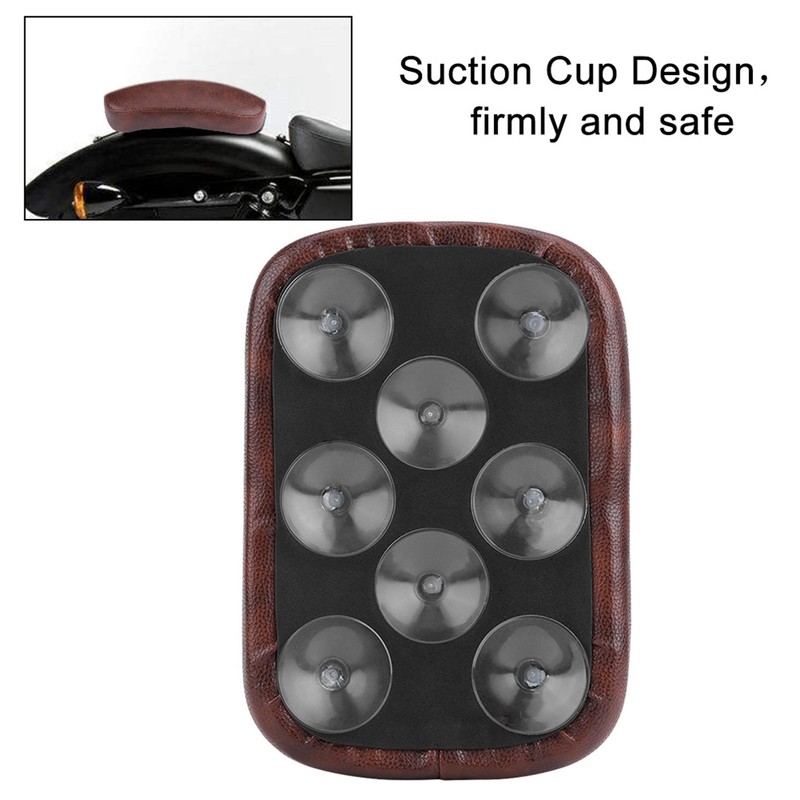 Motorcycle Brown 8 Suction Cup Rear Pillion Passenger Seat for