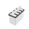 Mikinona 4-Cavity Ice Mold Maker for Popsicles Reusable Plastic Ice