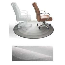 Heavyoff Round Office Chair Mat for Hardwood Floor Computer Gaming Rolling Chair Mat Floor Protector Mat Desk Rug Wood Tile Protection Mat for Office Home, Beige, Diameter 32"