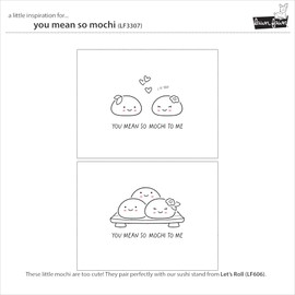Lawn Fawn LF3307 You Mean So Mochi 2X3 Clear Stamp Set
