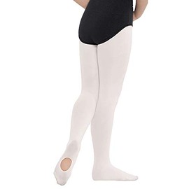 EUROTARD 210c Child Convertible Seamless Tights (White, Large/X-Large)