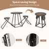 COSTWAY Bar Table and Stools Set of 3, Round Pub
