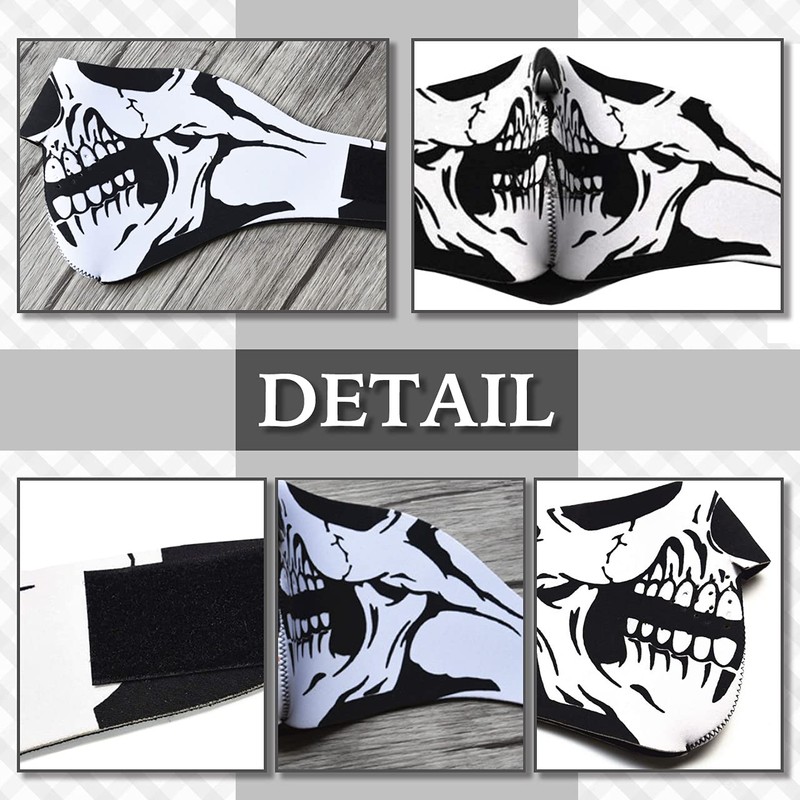 CHROME CRANE MK007 Men's Face Guard, Skull, Sports Design, Cold