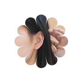 Yienate Leaf Ear Cuff Earring Gold Non Pierced Ear Cartilage Clip Crystal Filled Tiny Leaf Earring Boho Huggie Crawler Single Cuff Earrings Jewelry for Women Girls, Crystal