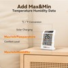 BaldrTherm Humidity Meter Hygrometer, Solar-Powered Room Thermometer Indoor Digital Temperature