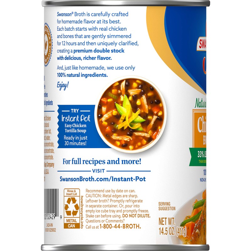 Swanson Natural Goodness Chicken Broth, 14.5 oz. Can (Pack of 24)