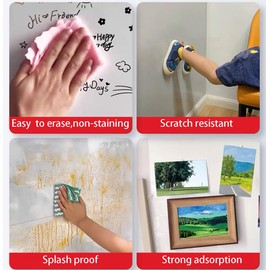 CHANMOL Clear Wall Protector Contact Paper, Electrostatic Adsorption Removable Wall Protective Film, Transparent Static Cling,Wallpaper for Protect Furniture,Chair Back,Wall (15.7in x 16.4ft)