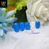 ✏Draw a circle handmade nail tip - Short ballerina /