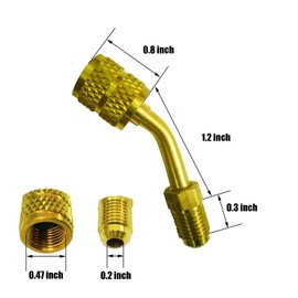 JIANZHENKEJI R410A Adapter for Mini Split HVAC System 5/16" Female Quick Couplers x 1/4" Male Flare,Pack of 2