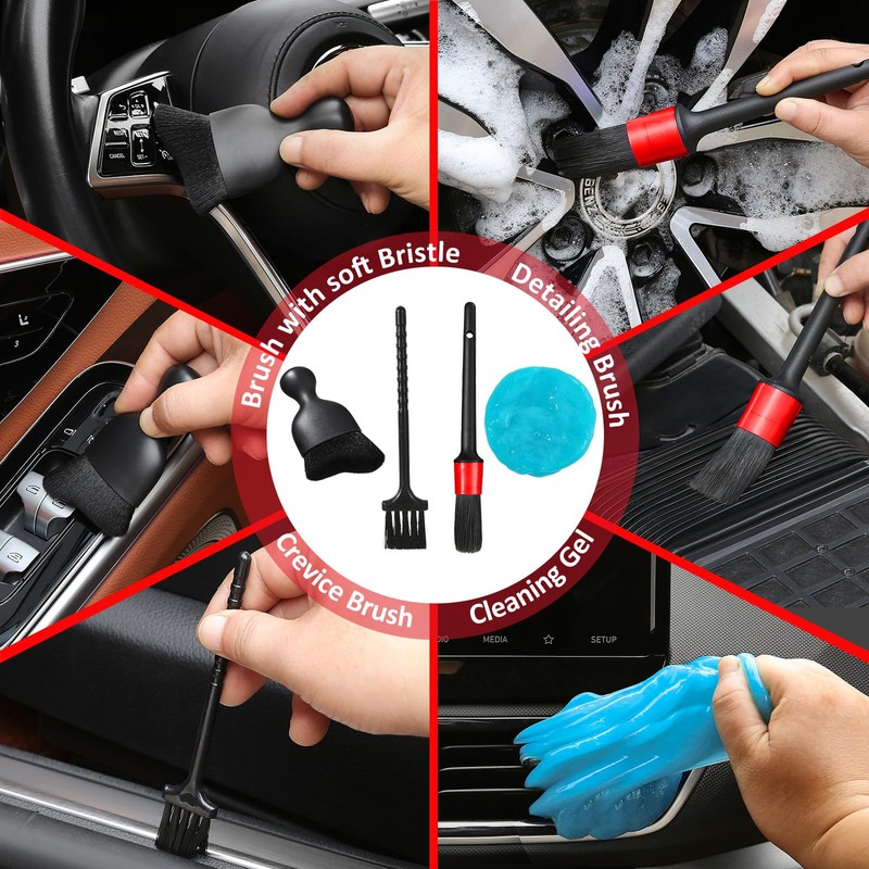 Qydipclin 10pcs Windshield Cleaner Tool, Car Window Cleaning Wash Kit