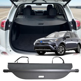 OPS AOTO Cargo Cover for Toyota Rav4 2018 Accessories 2013 2014 2015 2016 2017,(Additonal Cover) Leather Retractable Trunk Cover Fits for 2013-2018 Rav4 Accessories Rear Trunk Security Protector